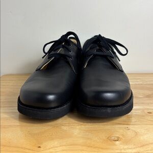 NEW SAMUEL HUBBARD Classic Black Round Toe Leather Shoes Vibram bottom Sz 11.5